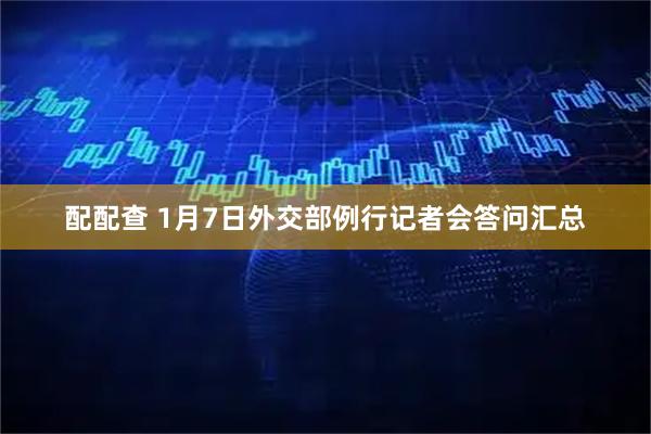 配配查 1月7日外交部例行记者会答问汇总